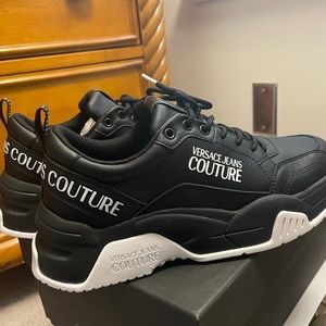 VERSACE Sneakers Jeans Couture Black Speedtrack Sneakers